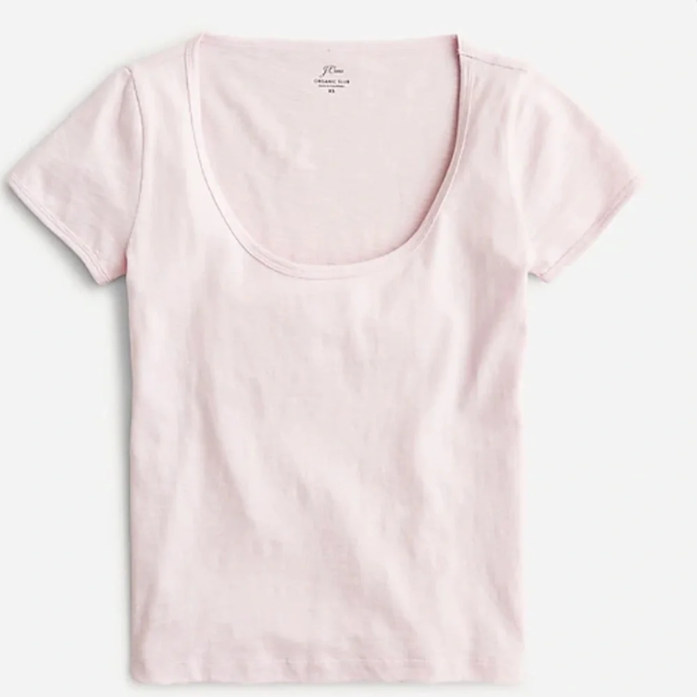 J. Crew NWT '90s Cropped Organic Slub Cotton‎ Scoopneck T-Shirt